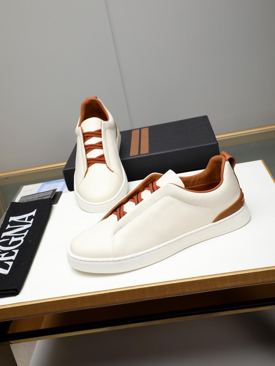 Tenis Zegna Triple Stitch Couro