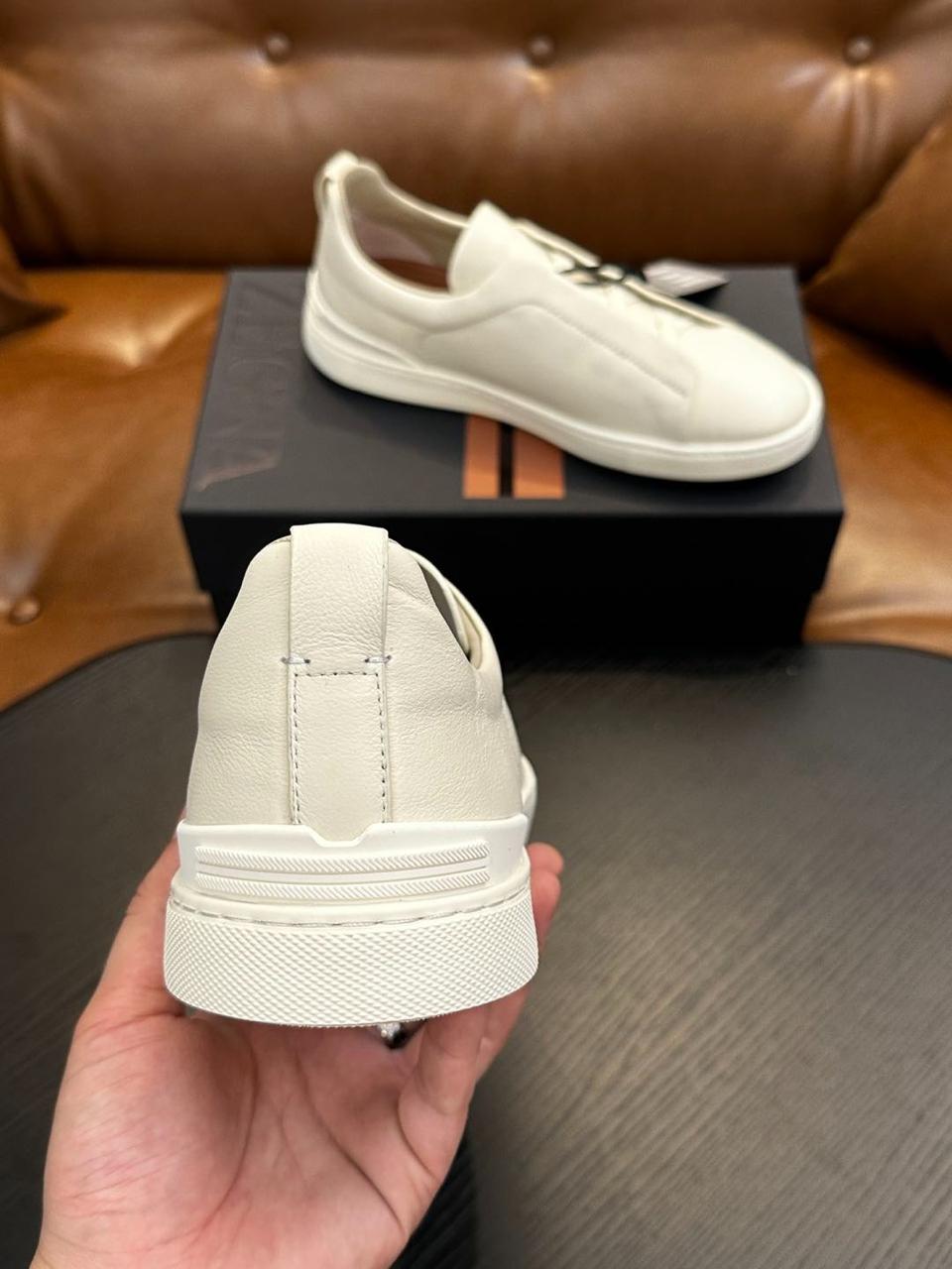 Tenis Zegna Triple Stitch Couro