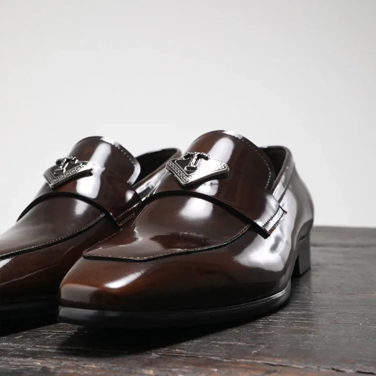 Sapato Loafer Luxo Verniz Marsala