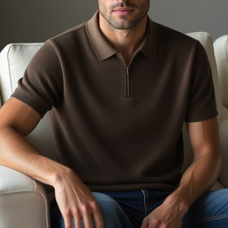Camisa Polo Malha Francesa Black