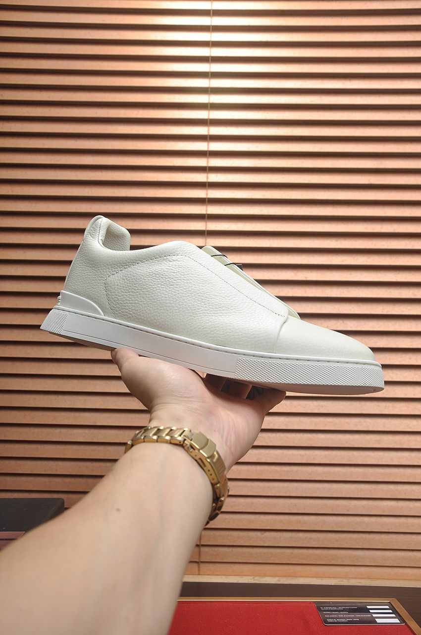 Tenis Zegna Triple Stitch Camurça