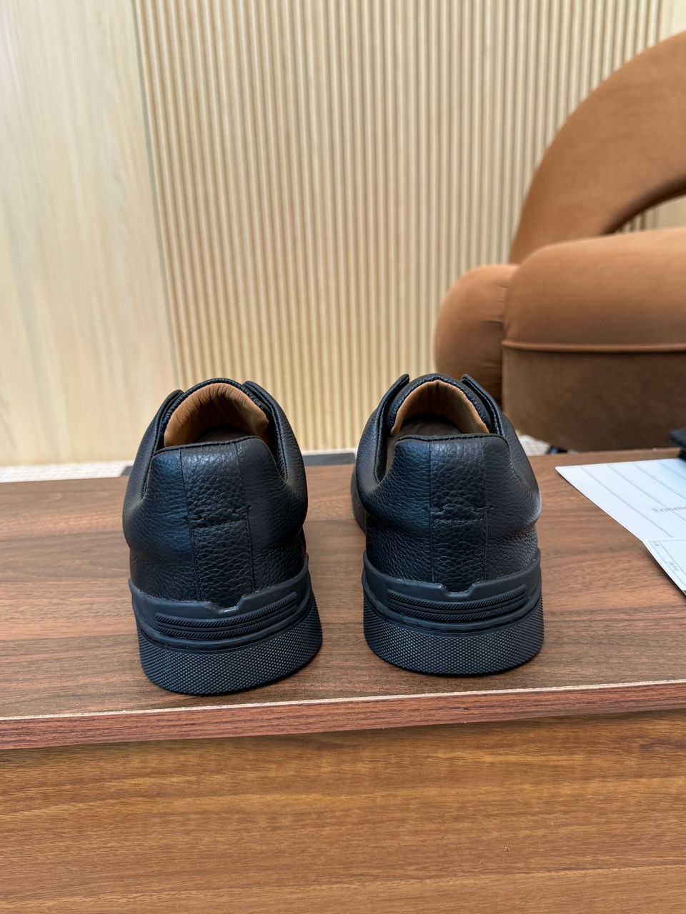 Tenis Zegna Triple Stitch Camurça