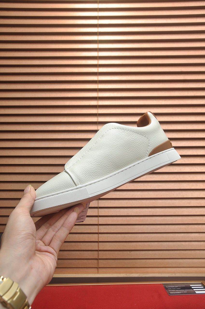 Tenis Zegna Triple Stitch Camurça