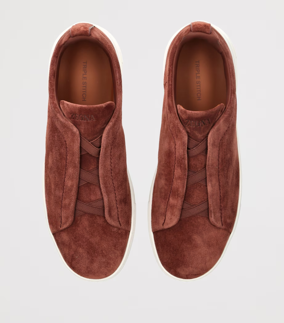 Tenis Zegna Triple Stitch Camurça