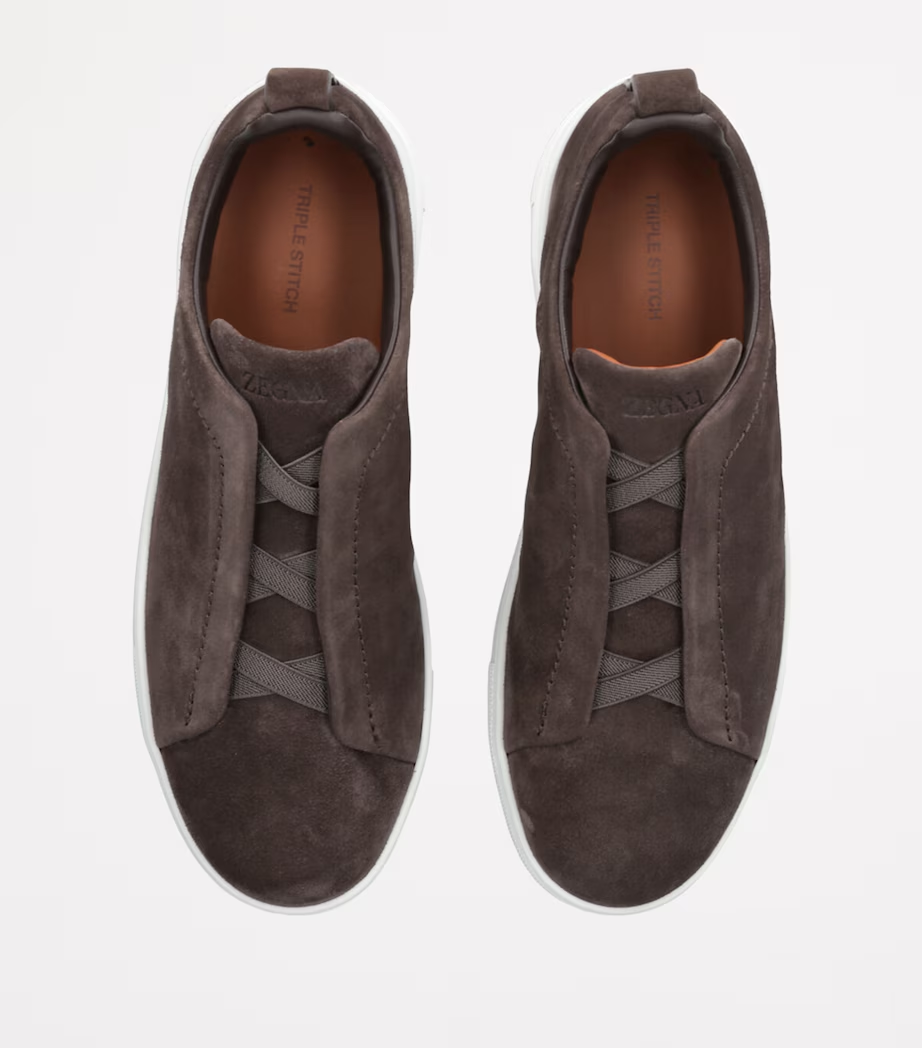Tenis Zegna Triple Stitch Camurça