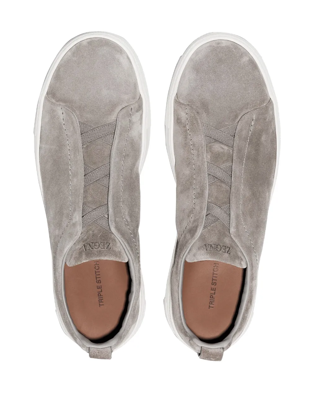 Tenis Zegna Triple Stitch Camurça