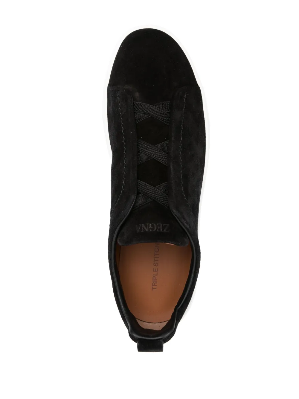 Tenis Zegna Triple Stitch Camurça