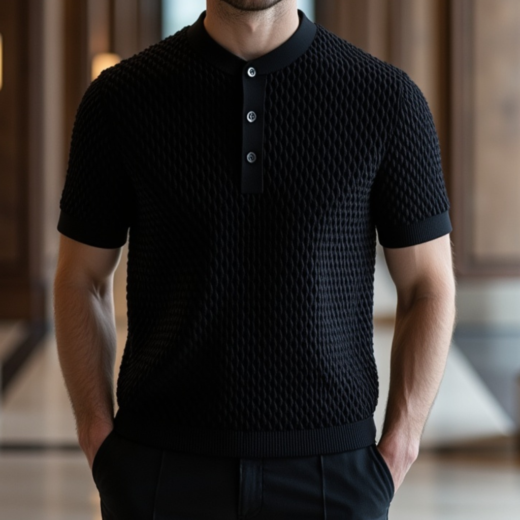 Camisa  Polo Malha Franfurt Black