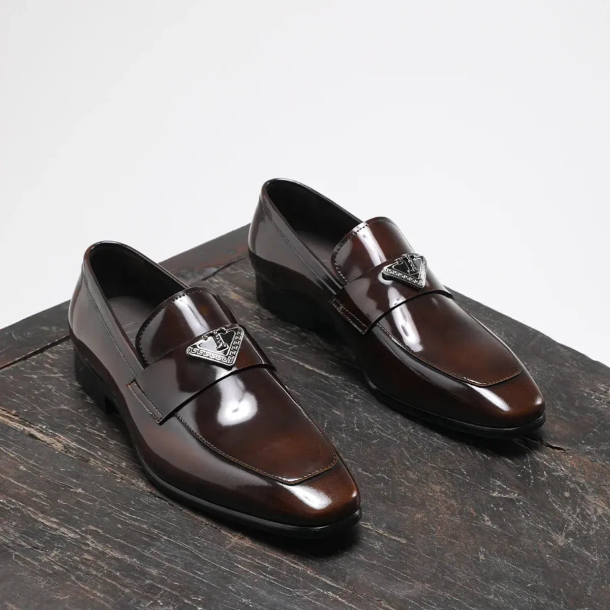 Sapato Loafer Luxo Verniz Marsala