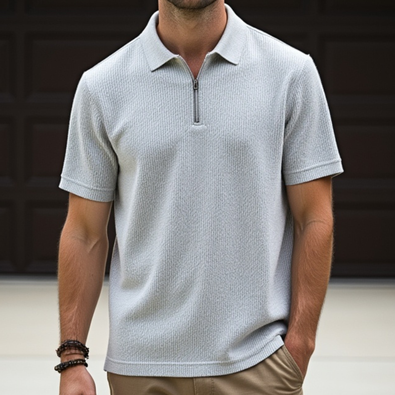 Camisa Polo Malha Francesa Gray