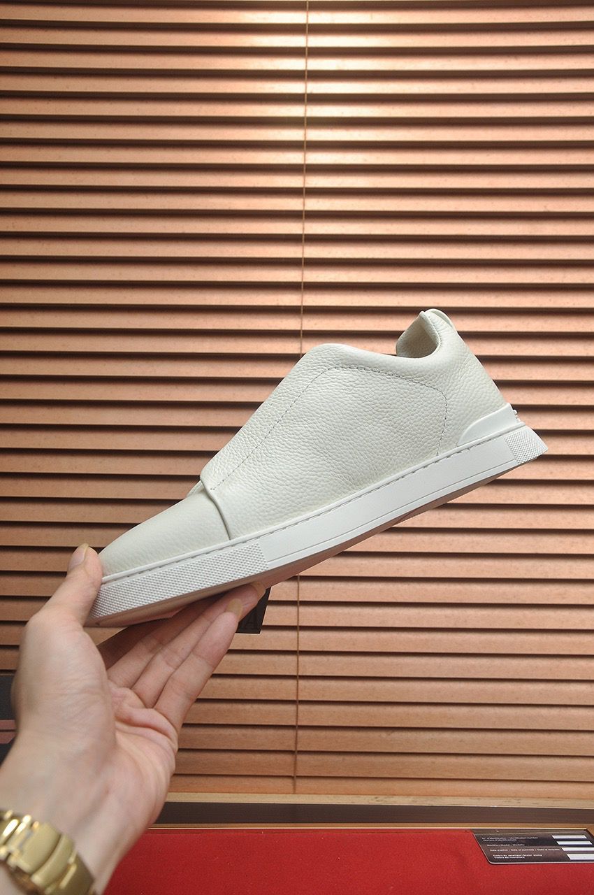 Tenis Zegna Triple Stitch Camurça