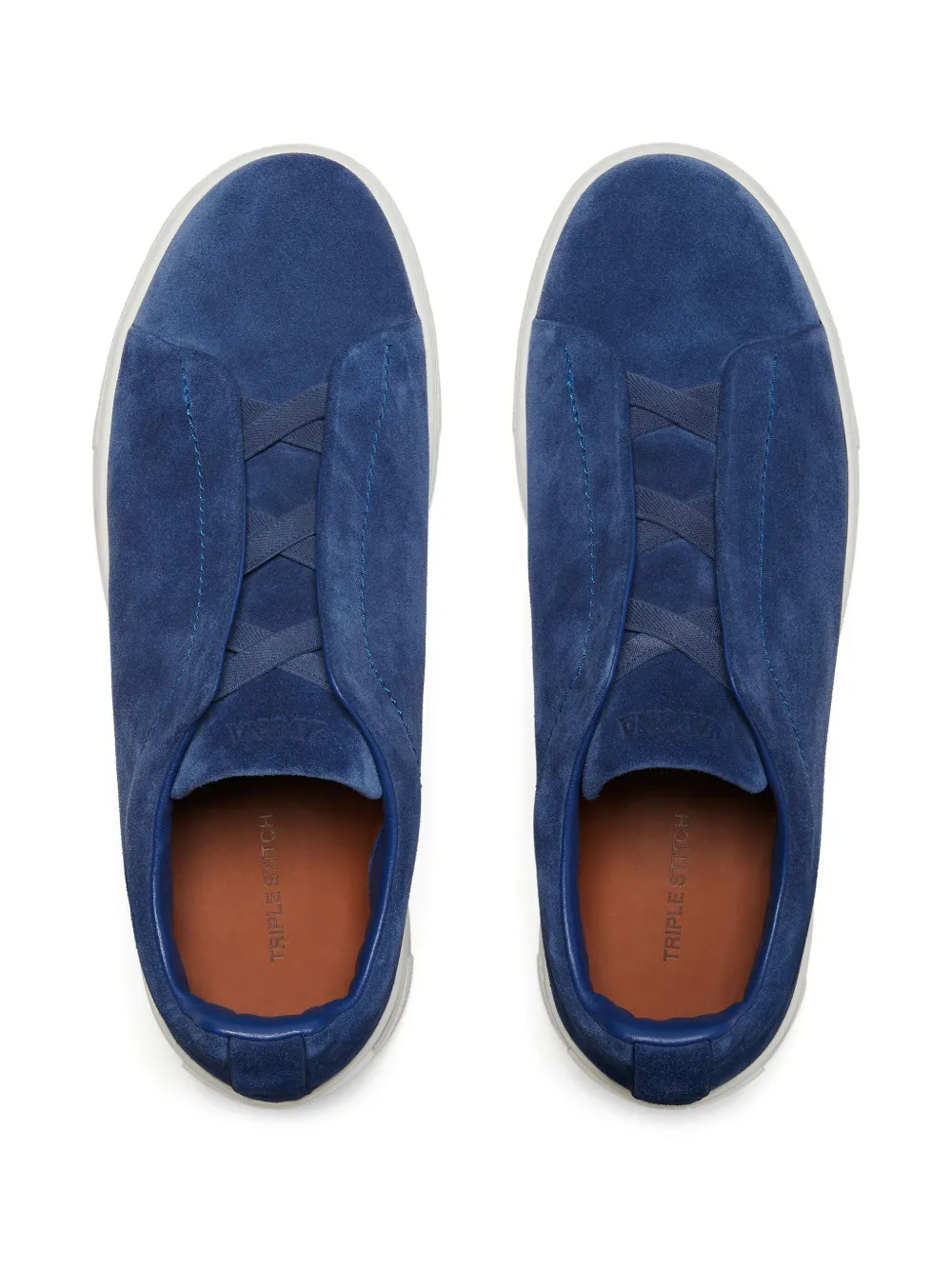 Tenis Zegna Triple Stitch Camurça